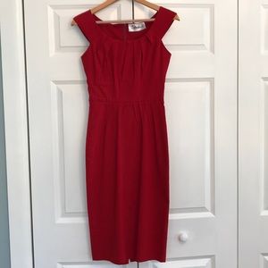 Red pencil dress